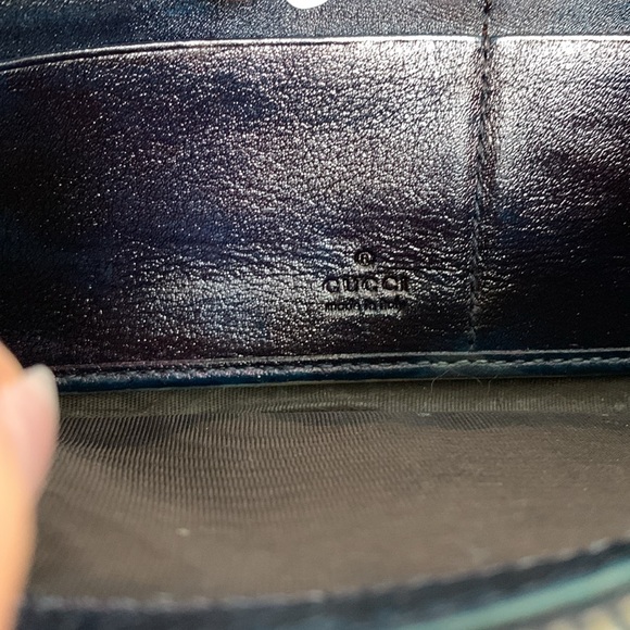 Authentic Gucci large leather zippy wallet custom dyed blue - Picture 17 of 17